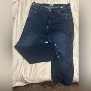 Dark Blue Distressed Jeans